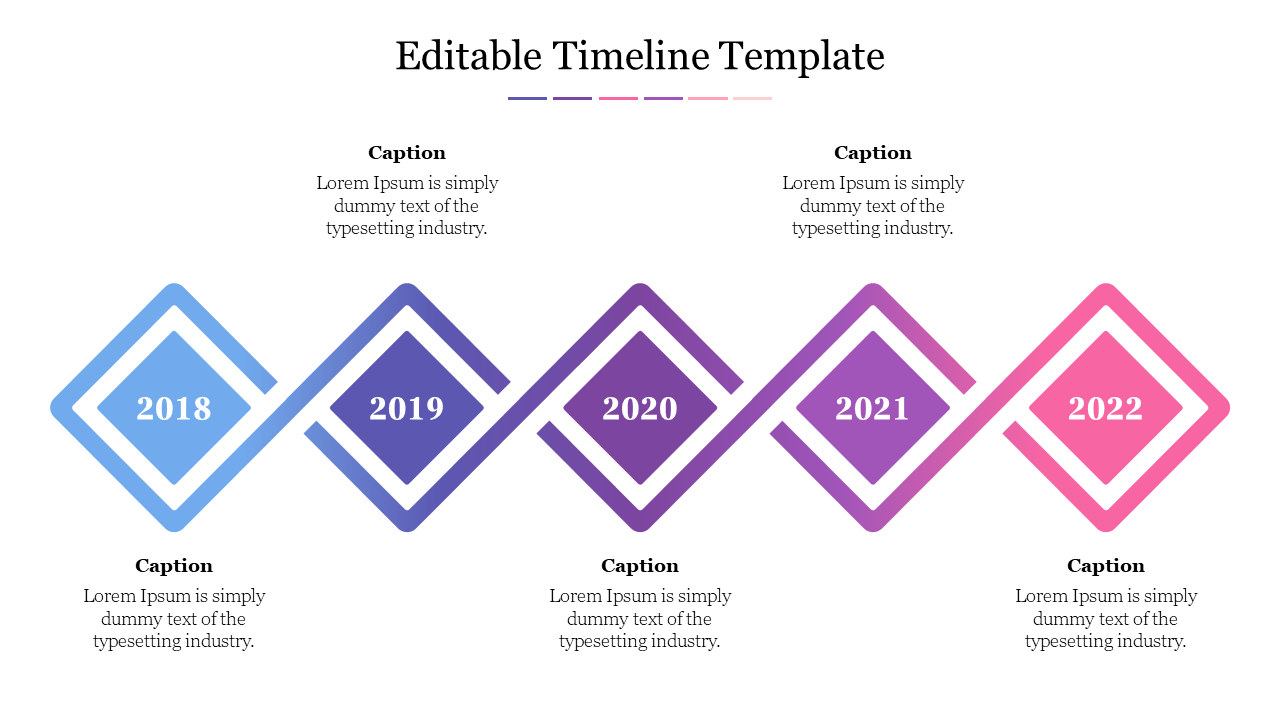 Editable Timeline Template For PowerPoint Presentation